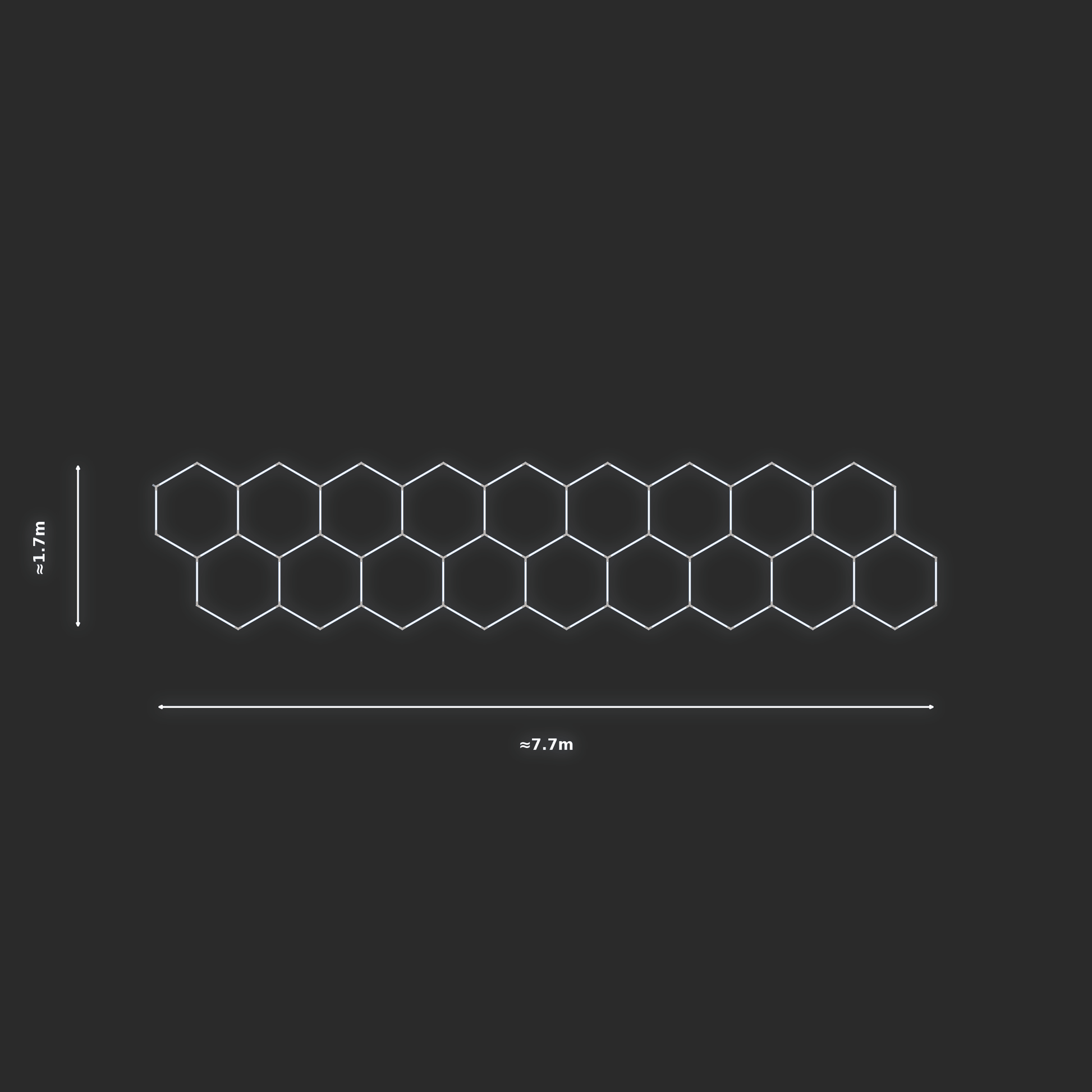 ULTRABEAM LED Light Kit Hex Classic 1.7x7.7m 450W — None