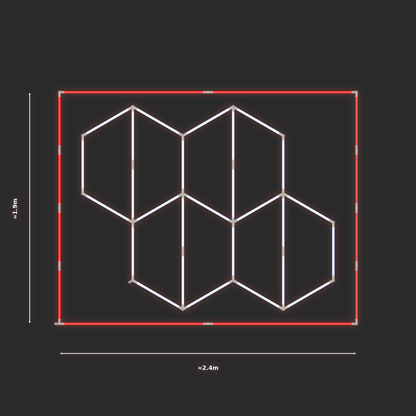 ULTRABEAM LED Light Kit Hex Vertical 2.1x1.7m 162W — Red