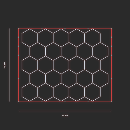 ULTRABEAM LED Light Kit Hex Classic 3.8x4.5m 564W — Red