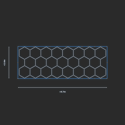 ULTRABEAM LED Light Kit Hex Classic 2.4x6.5m 540W — Blue