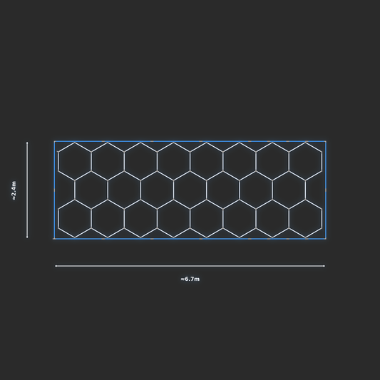 ULTRABEAM LED Light Kit Hex Classic 2.4x6.5m 540W — Blue