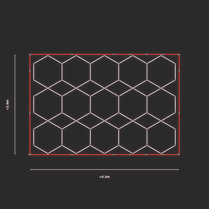 ULTRABEAM LED Light Kit Hex Parallel 4.1x2.8m 468W — Red