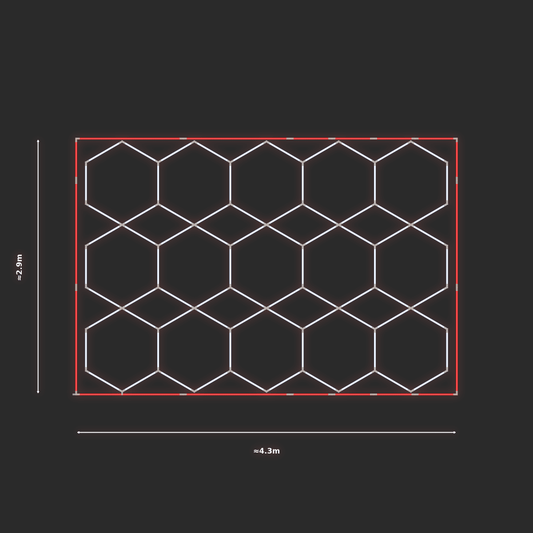ULTRABEAM LED Light Kit Hex Parallel 4.1x2.8m 468W — Red
