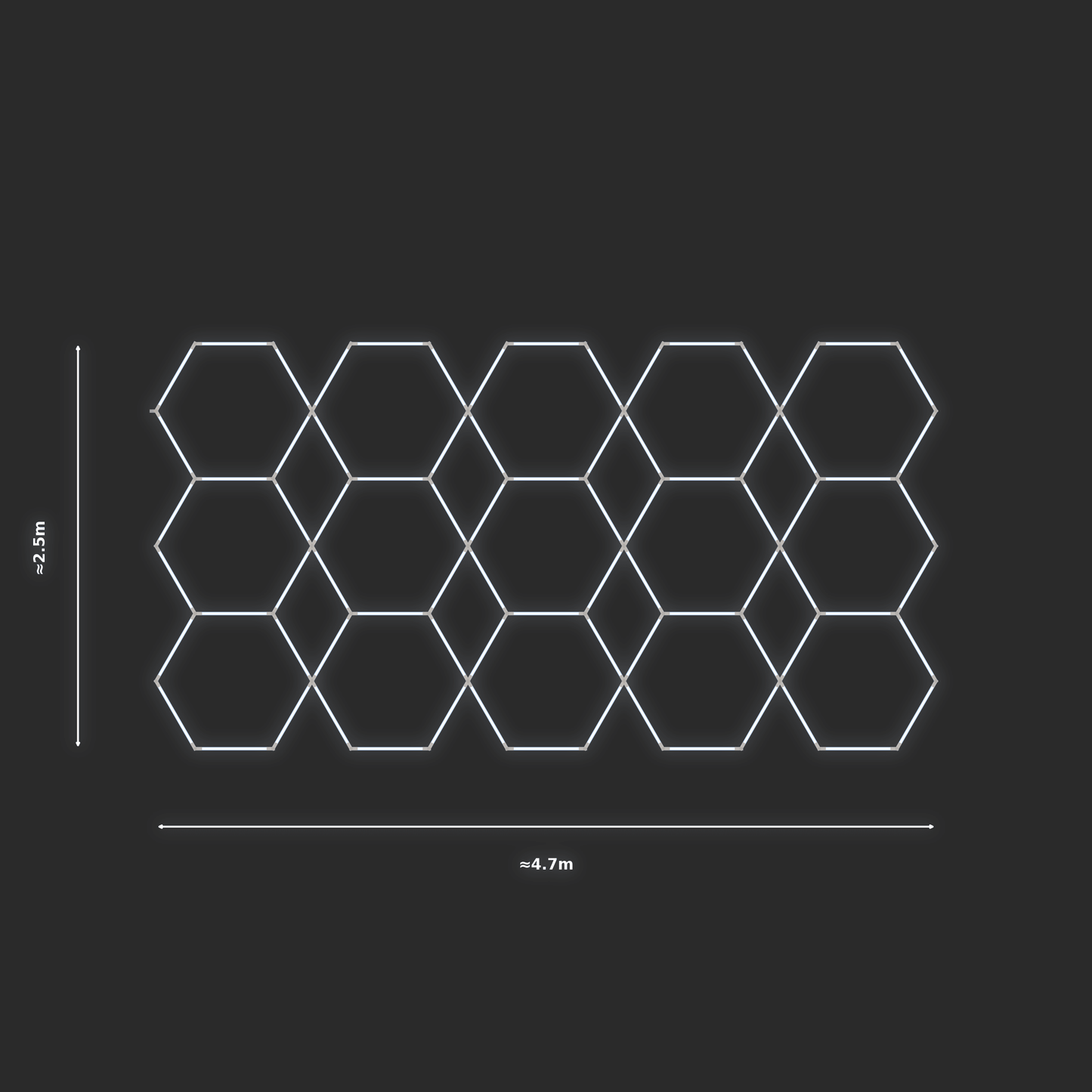 ULTRABEAM LED Light Kit Hex Parallel 2.5x4.7m 480W — None