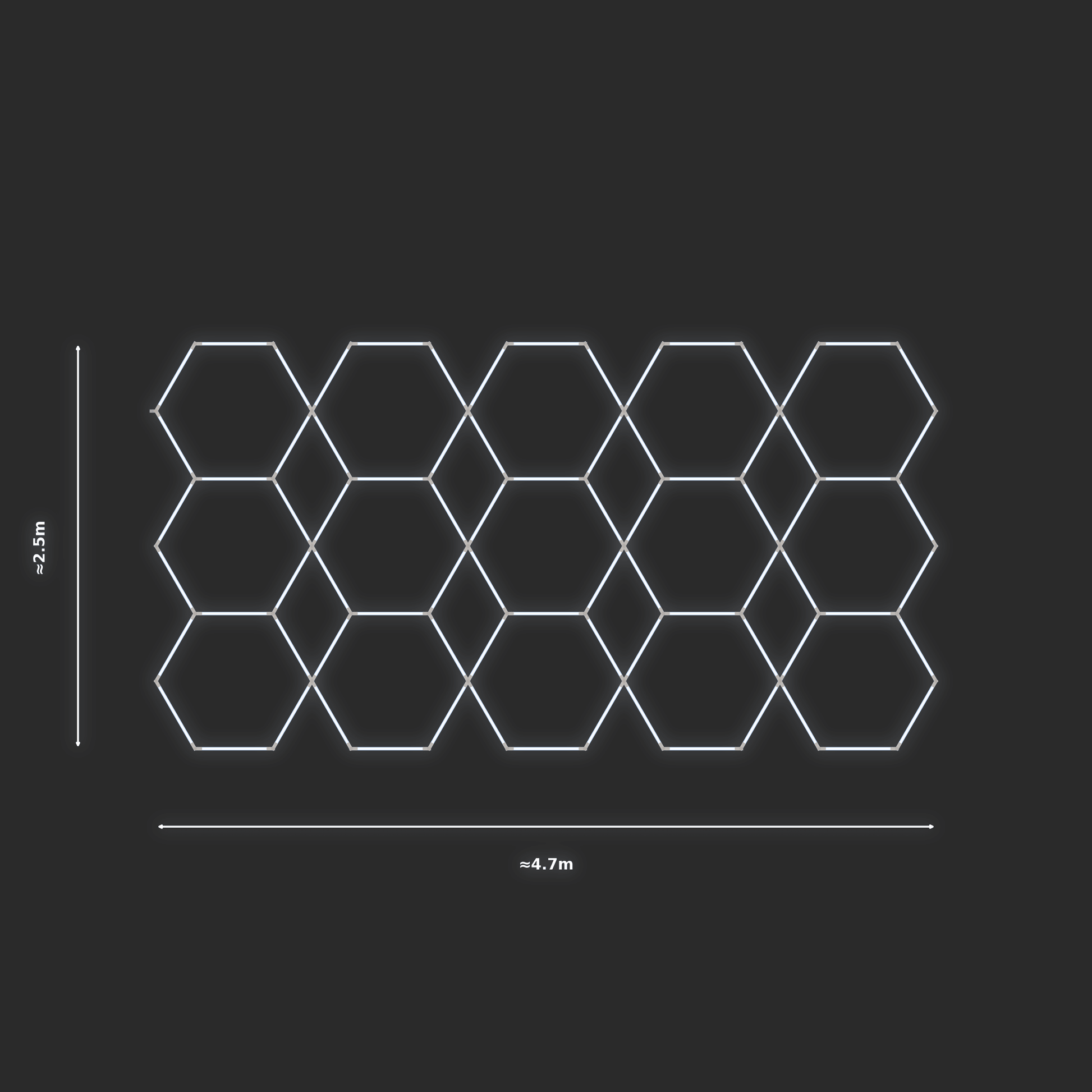 ULTRABEAM LED Light Kit Hex Parallel 2.5x4.7m 480W — None