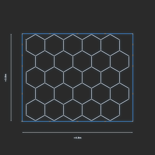 ULTRABEAM LED Light Kit Hex Classic 3.8x4.5m 564W — Blue