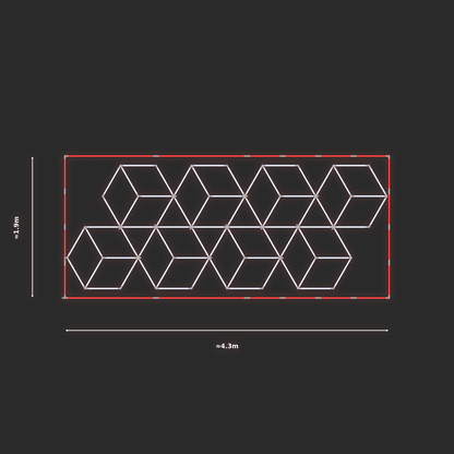 ULTRABEAM LED Light Kit Diamond Rhombus 1.7x4.2m 432W — Red