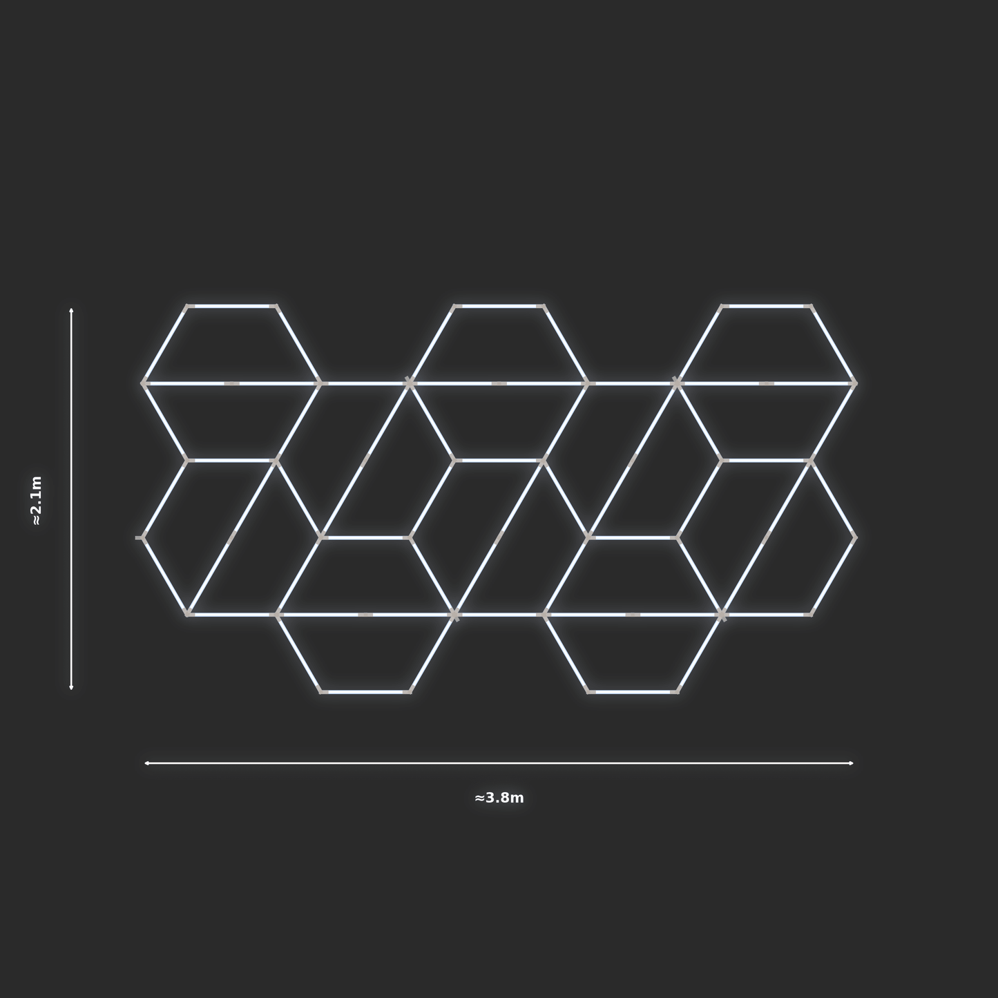 ULTRABEAM LED Light Kit Hex Alternating 2.1x3.8m 378W — None