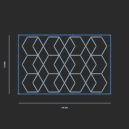 ULTRABEAM LED Light Kit Chevron 3.8x2.5m 528W — Blue