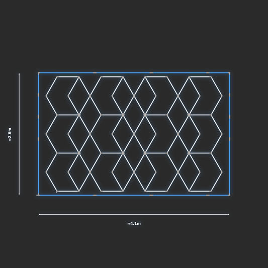 ULTRABEAM LED Light Kit Chevron 3.8x2.5m 528W — Blue