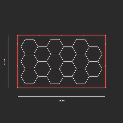 ULTRABEAM LED Light Kit Hex Classic 4.5x2.5m 366W — Red