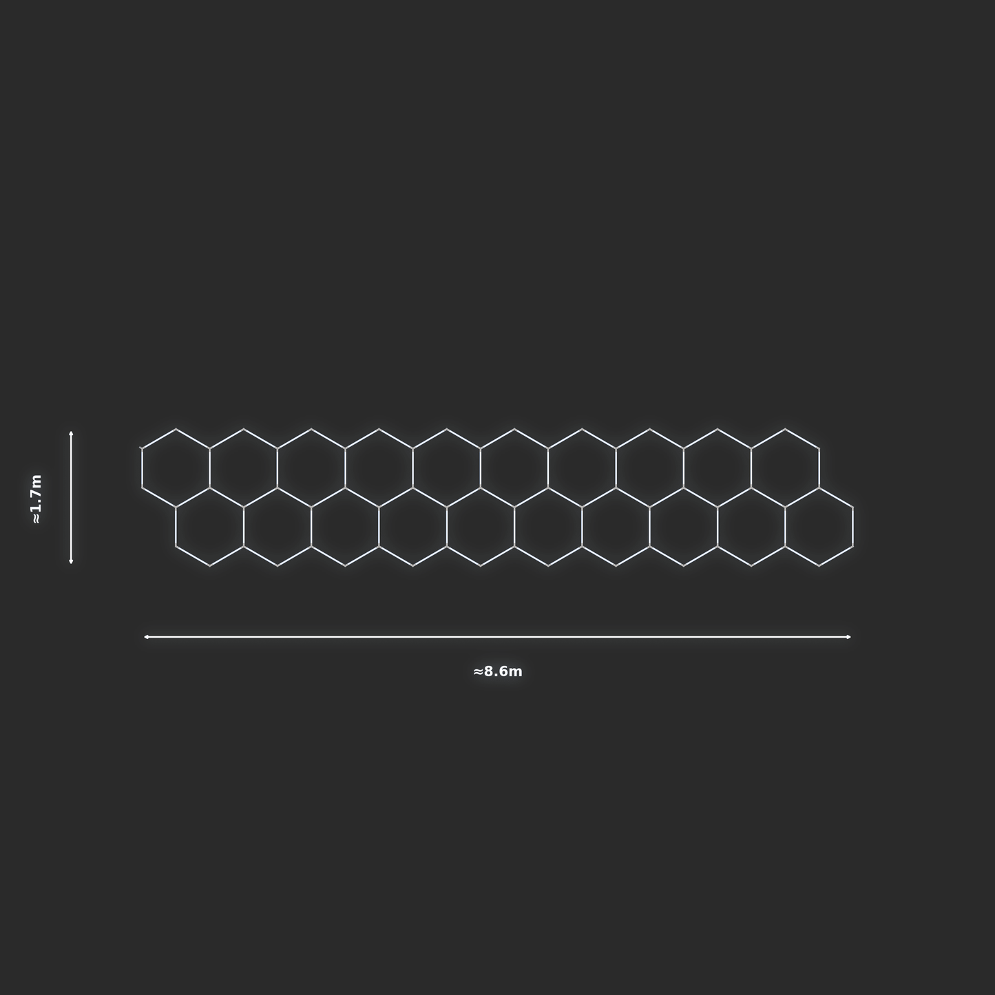 ULTRABEAM LED Light Kit Hex Classic 1.7x8.6m 498W — None