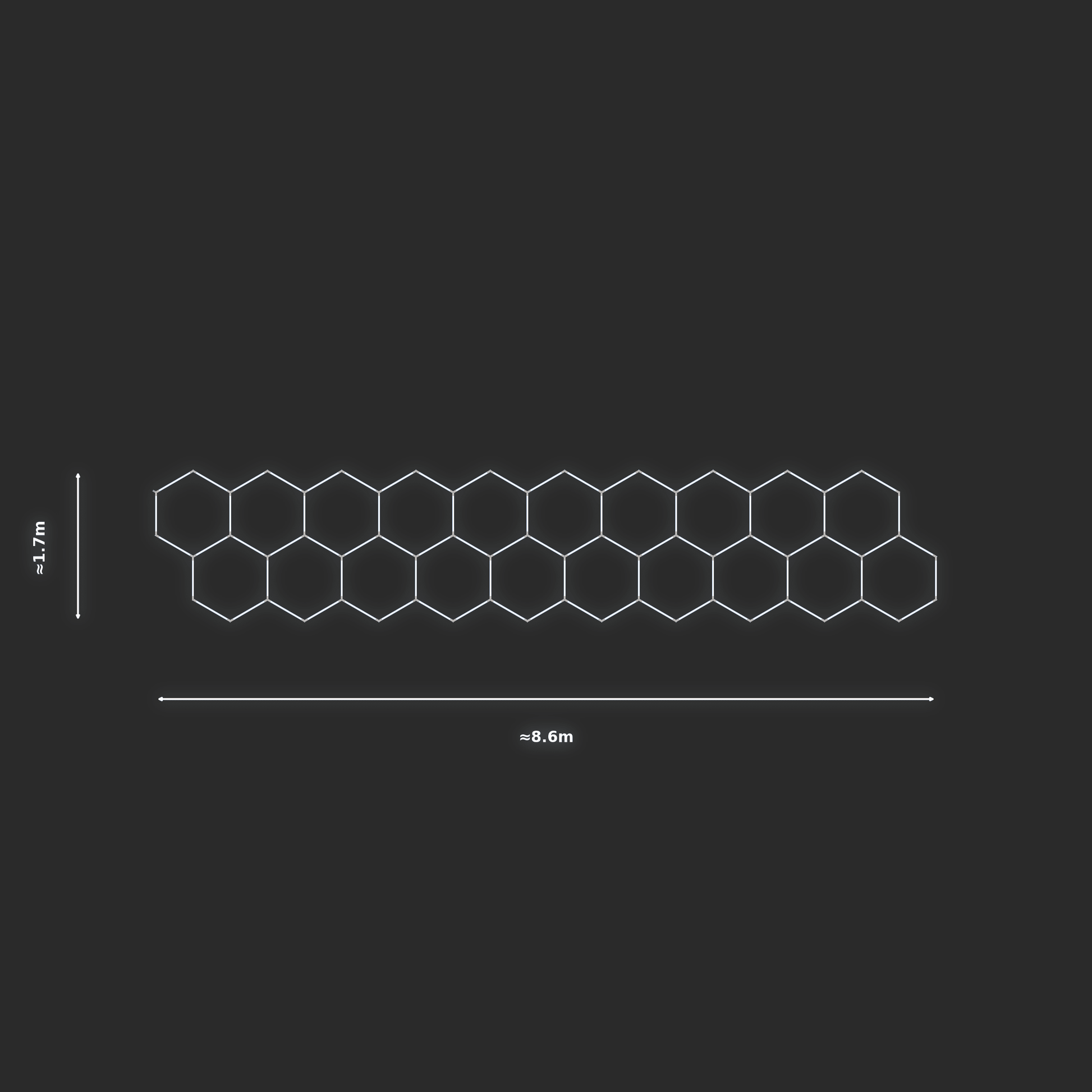 ULTRABEAM LED Light Kit Hex Classic 1.7x8.6m 498W — None