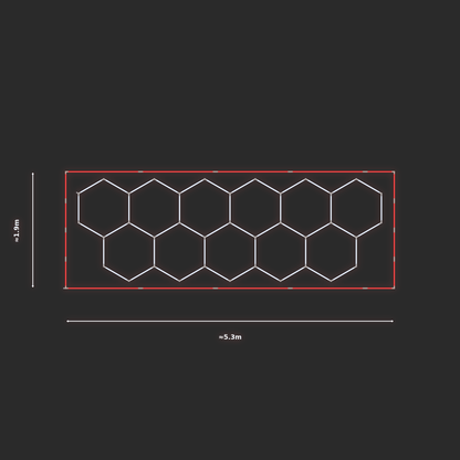 ULTRABEAM LED Light Kit Hex Classic 1.7x4.9m 282W — Red