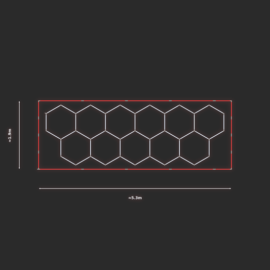 ULTRABEAM LED Light Kit Hex Classic 1.7x4.9m 282W — Red