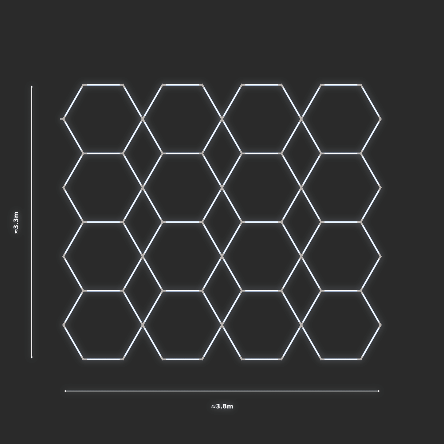ULTRABEAM LED Light Kit Hex Parallel 3.3x3.8m 504W — None