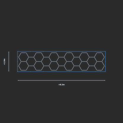 ULTRABEAM LED Light Kit Hex Classic 8x1.7m 456W — Blue