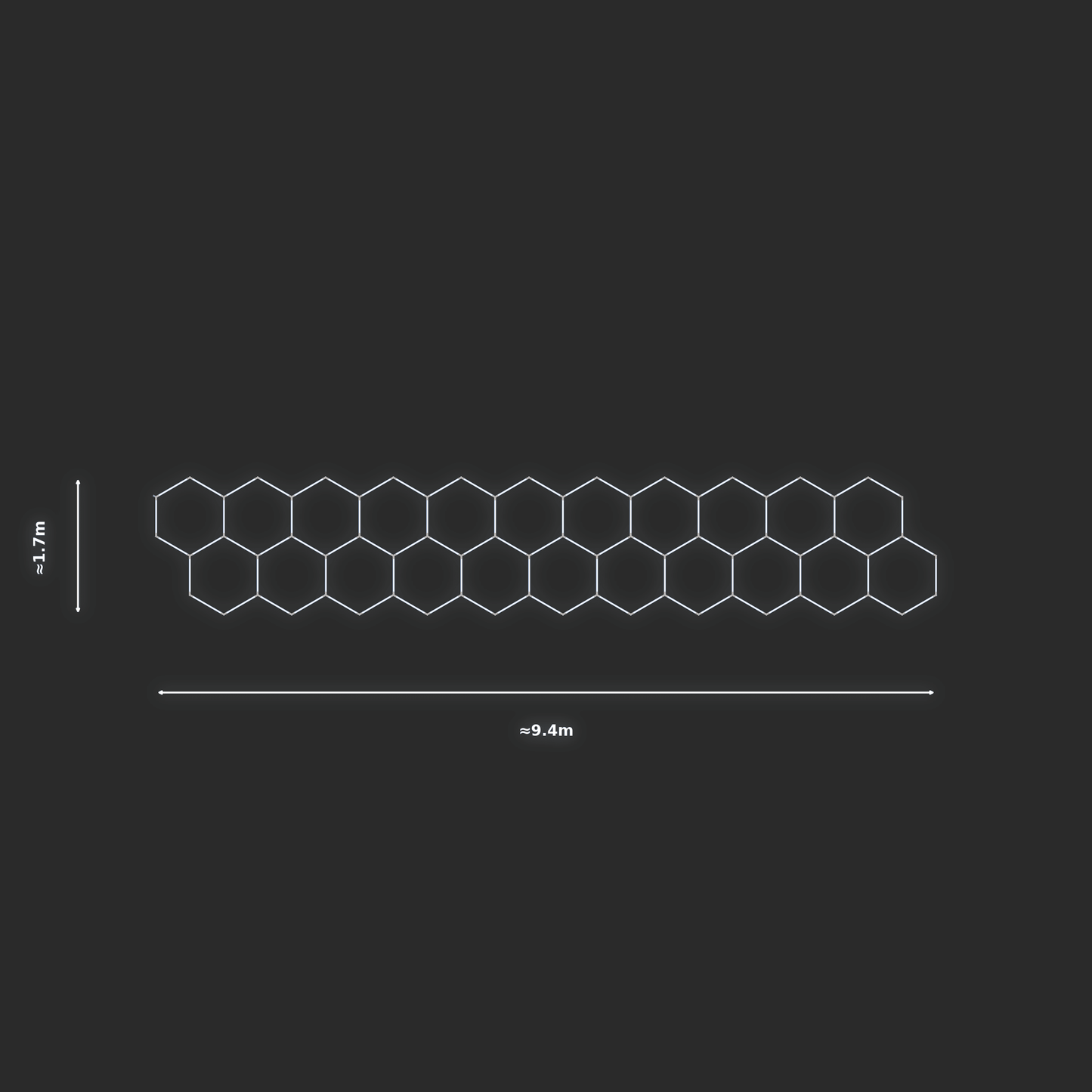 ULTRABEAM LED Light Kit Hex Classic 1.7x9.4m 546W — None