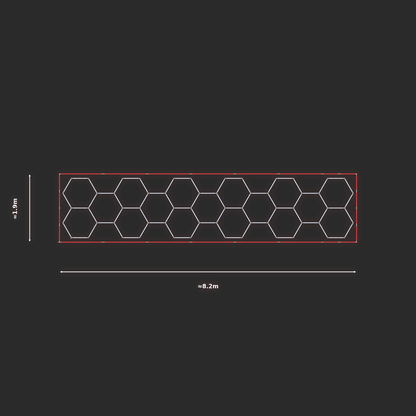 ULTRABEAM LED Light Kit Hex Classic 8x1.7m 456W — Red