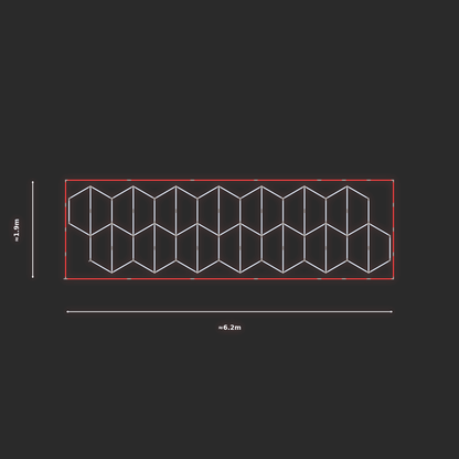 ULTRABEAM LED Light Kit Hex Vertical 6.1x1.7m 522W — Red