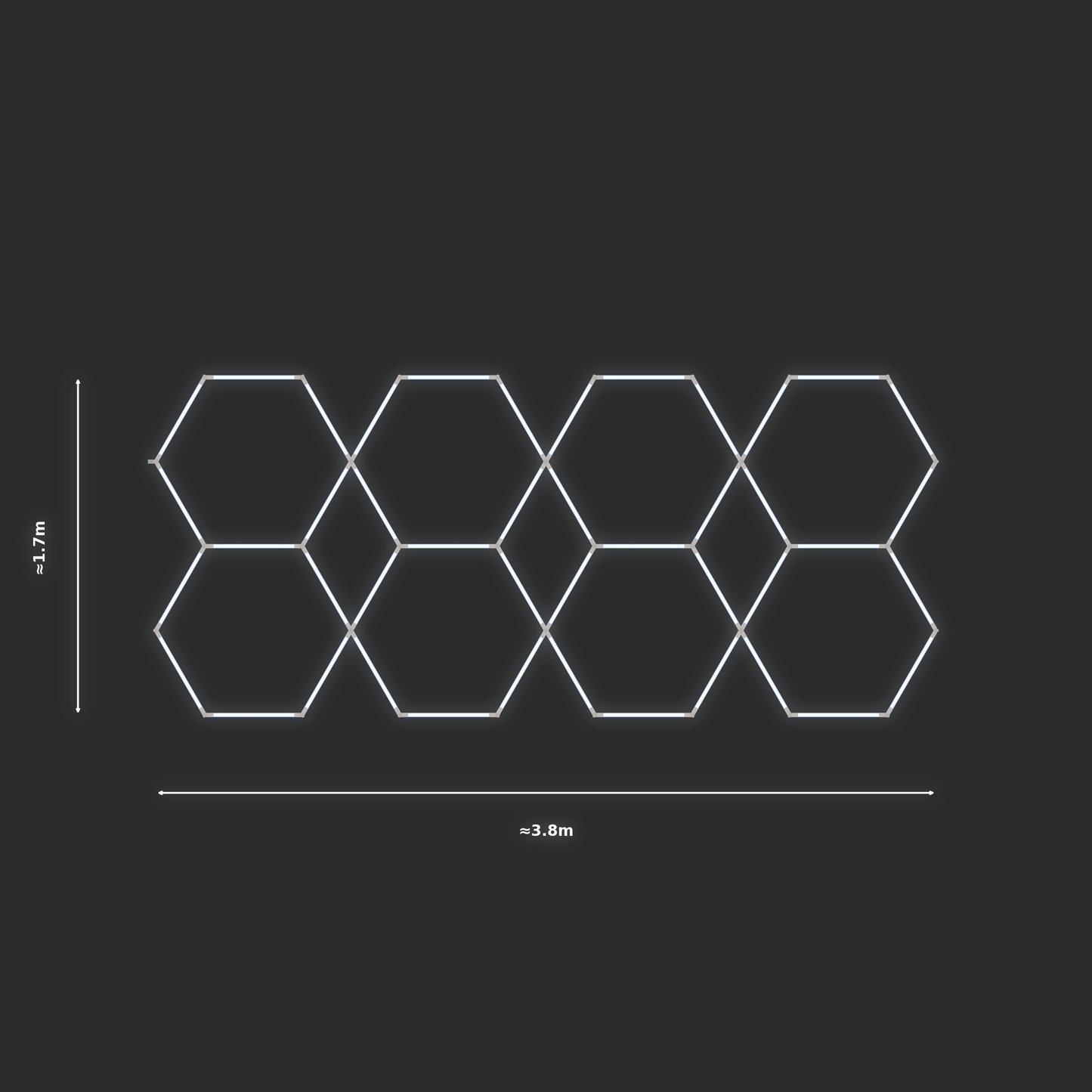 ULTRABEAM LED Light Kit Hex Parallel 1.7x3.8m 264W — None