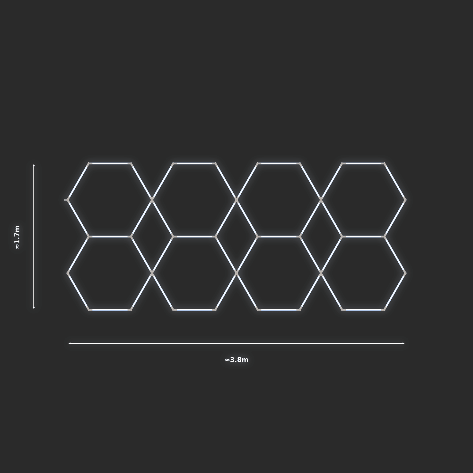 ULTRABEAM LED Light Kit Hex Parallel 1.7x3.8m 264W — None