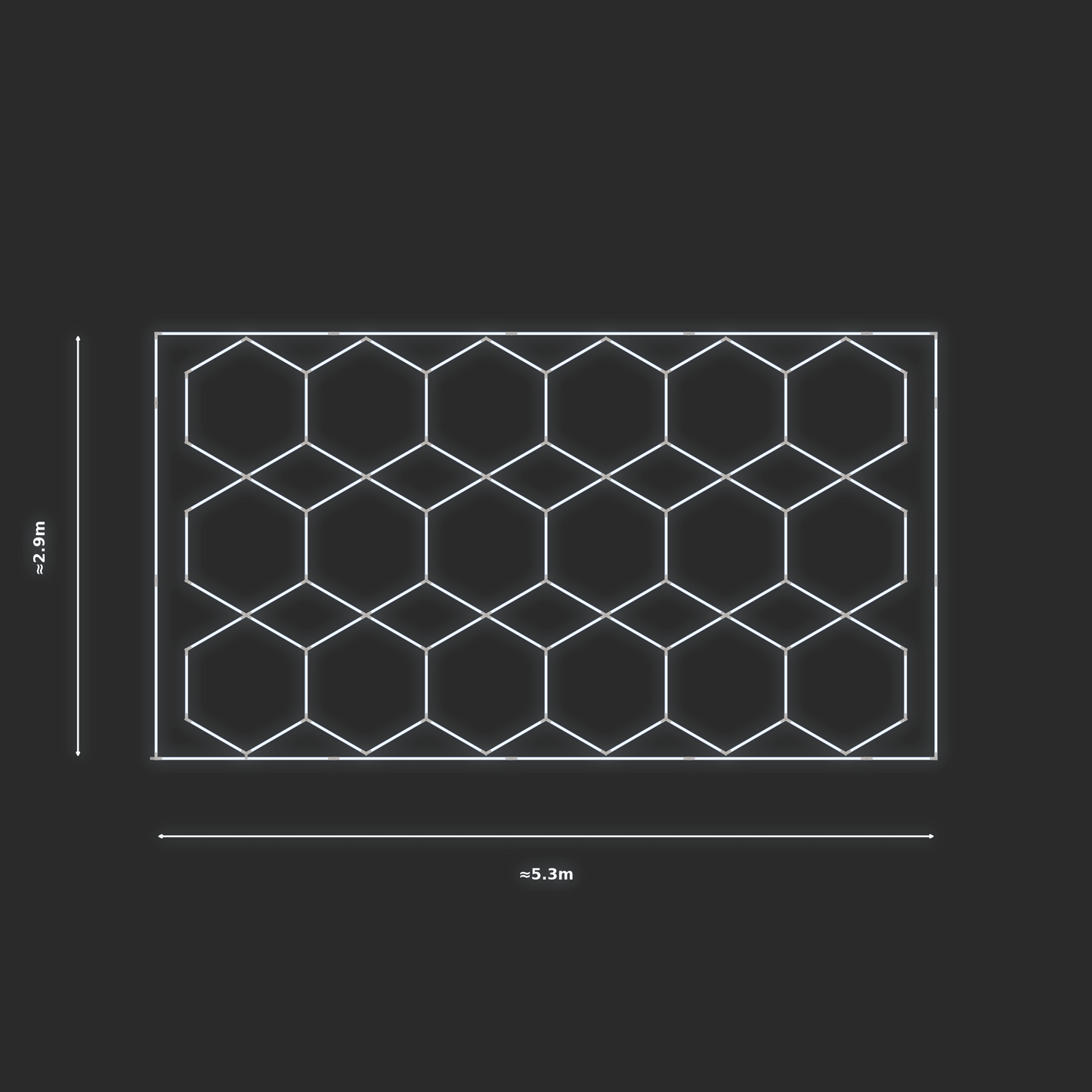 ULTRABEAM LED Light Kit Hex Parallel 4.9x2.8m 558W — Cool White