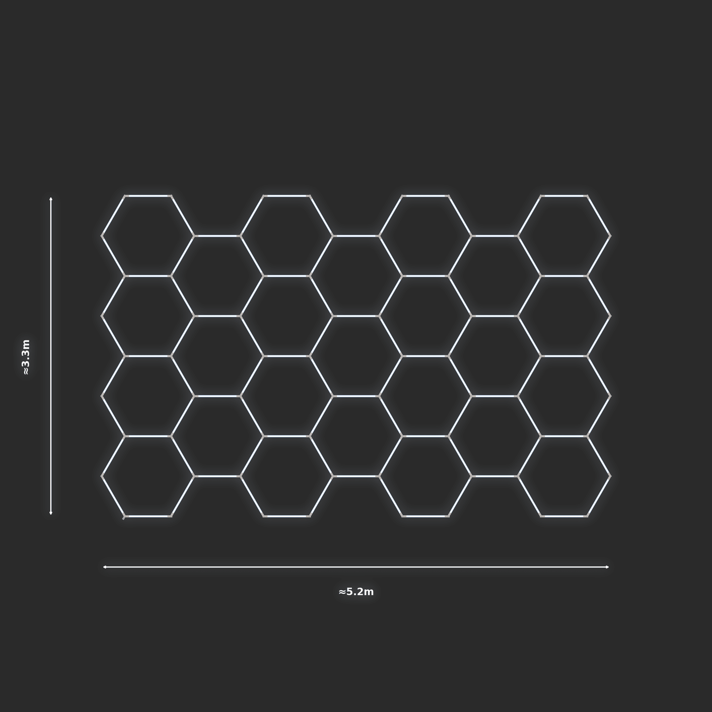 ULTRABEAM LED Light Kit Hex Classic 5.2x3.3m 576W — None