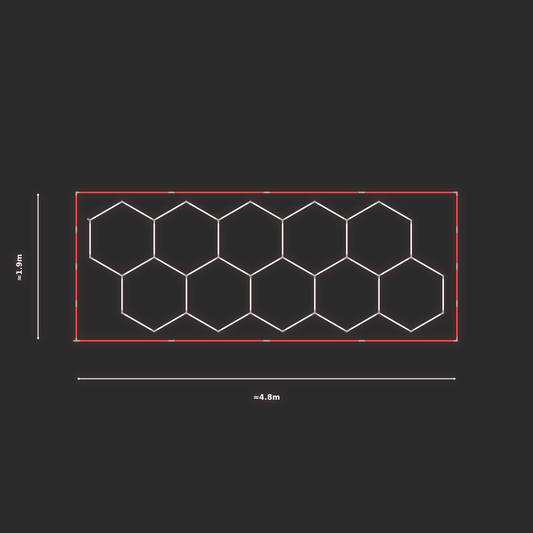 ULTRABEAM LED Light Kit Hex Classic 1.7x4.5m 258W — Red