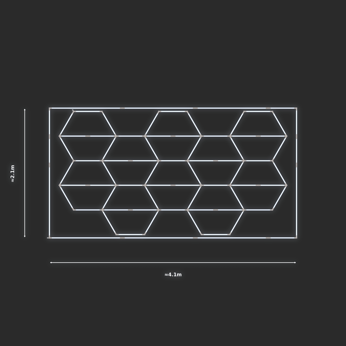 ULTRABEAM LED Light Kit Hex Vertical 2.1x3.8m 378W — Cool White