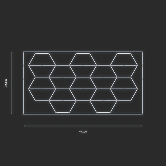 ULTRABEAM LED Light Kit Hex Vertical 2.1x3.8m 378W — Cool White
