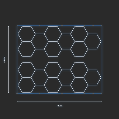 ULTRABEAM LED Light Kit Hex Classic 4.5x1.7m 246W — Blue, 2-pack