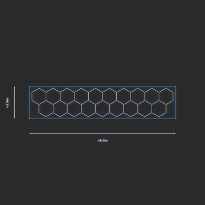 ULTRABEAM LED Light Kit Hex Classic 1.7x8.1m 474W — Blue