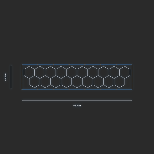 ULTRABEAM LED Light Kit Hex Classic 1.7x8.1m 474W — Blue