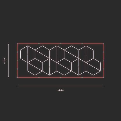 ULTRABEAM LED Light Kit Hex Alternating 4.5x1.7m 378W — Red