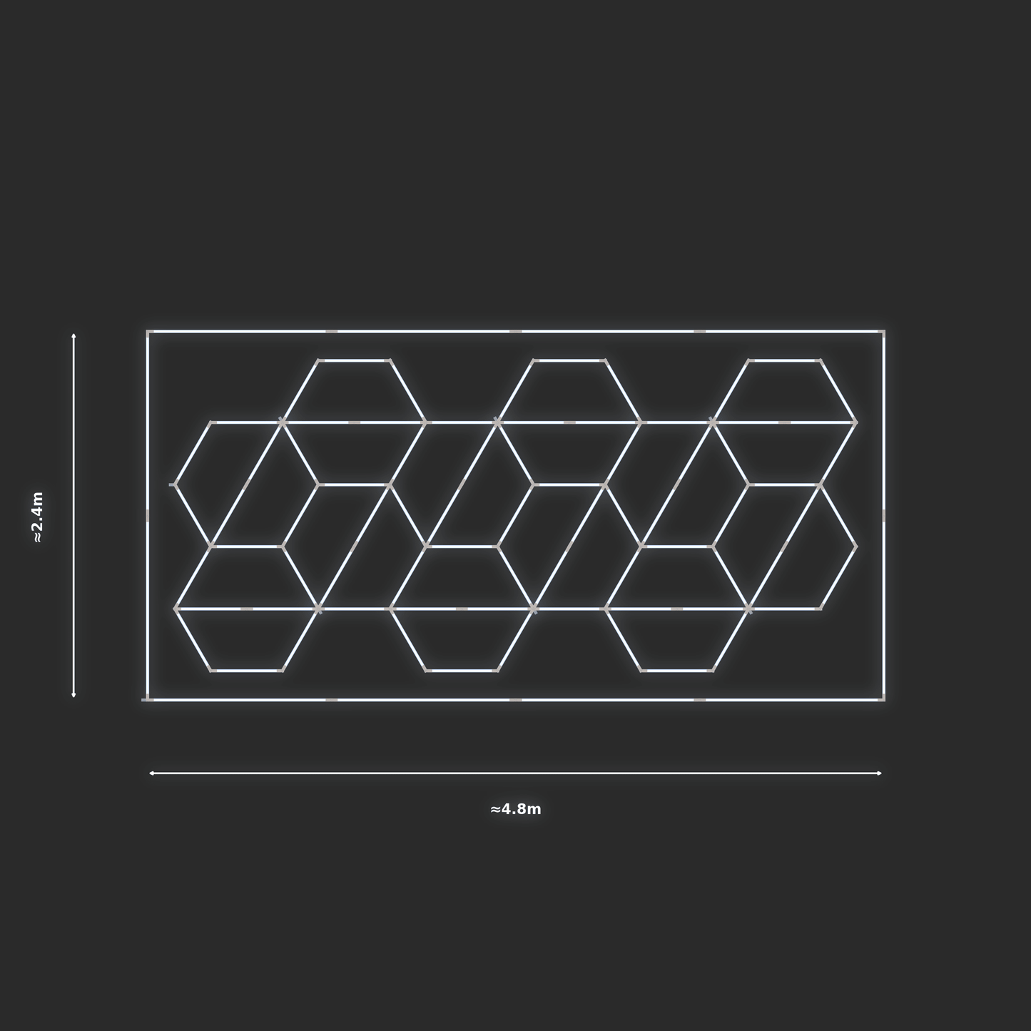 ULTRABEAM LED Light Kit Hex Alternating 2.1x4.5m 450W — Cool White