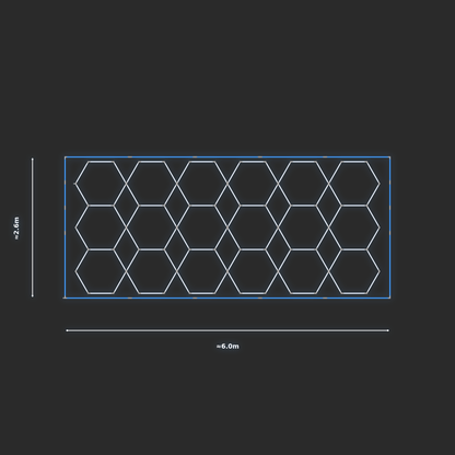 ULTRABEAM LED Light Kit Hex Parallel 2.5x5.7m 576W — Blue