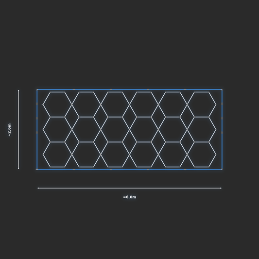 ULTRABEAM LED Light Kit Hex Parallel 2.5x5.7m 576W — Blue