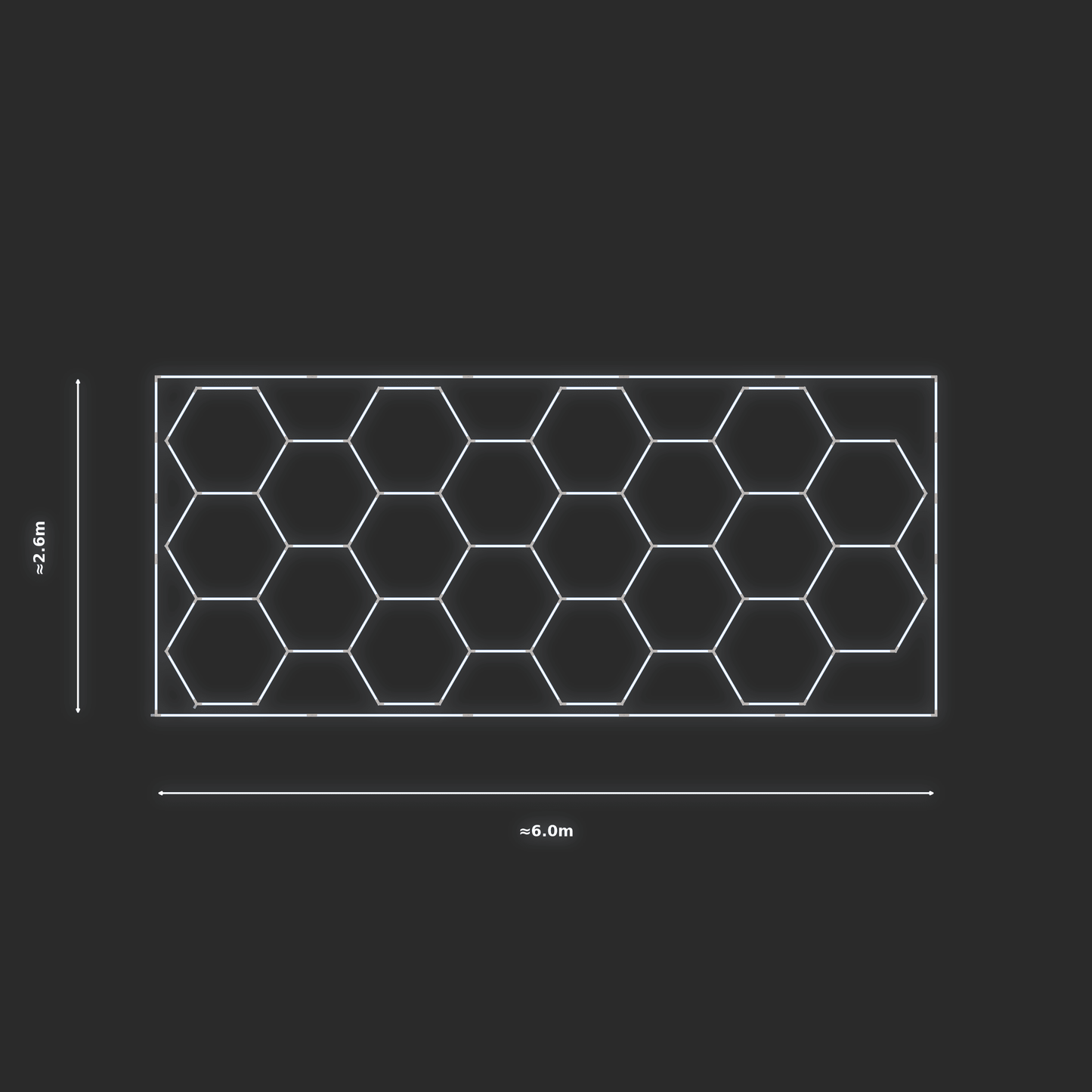 ULTRABEAM LED Light Kit Hex Classic 5.9x2.5m 480W — Cool White