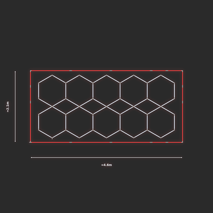 ULTRABEAM LED Light Kit Hex Parallel 4.1x1.9m 312W — Red