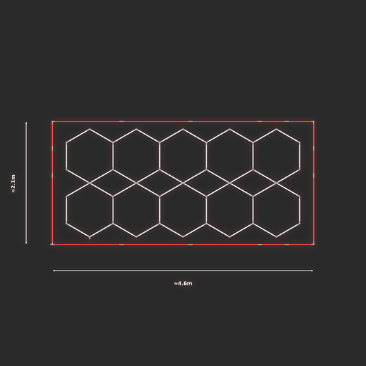 ULTRABEAM LED Light Kit Hex Parallel 4.1x1.9m 312W — Red