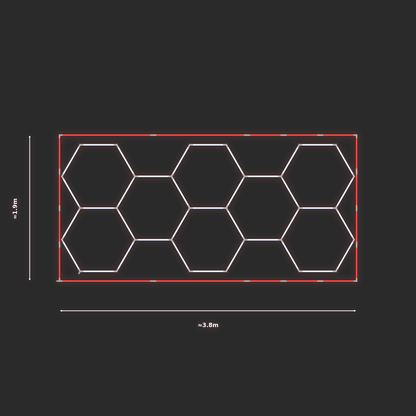 ULTRABEAM LED Light Kit Hex Classic 3.8x1.7m 222W — Red