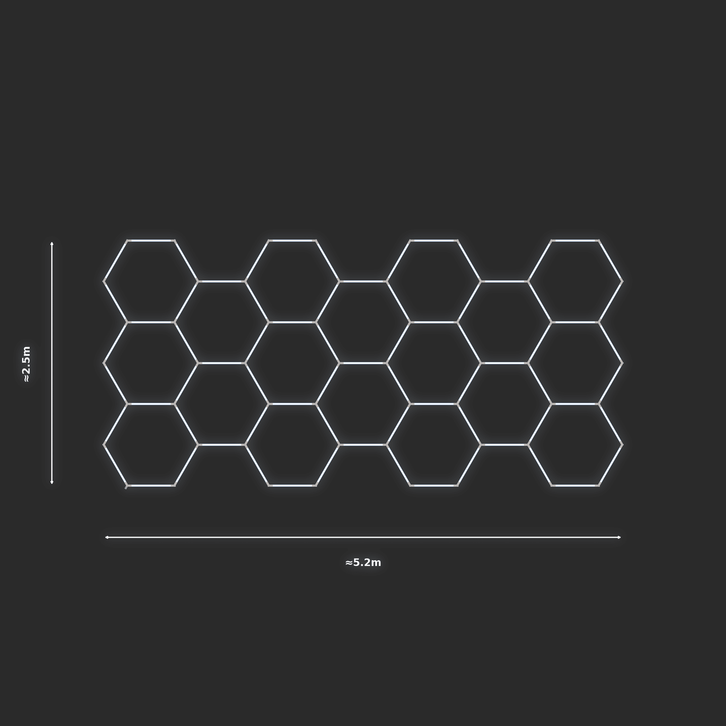 ULTRABEAM LED Light Kit Hex Classic 5.2x2.5m 438W — None
