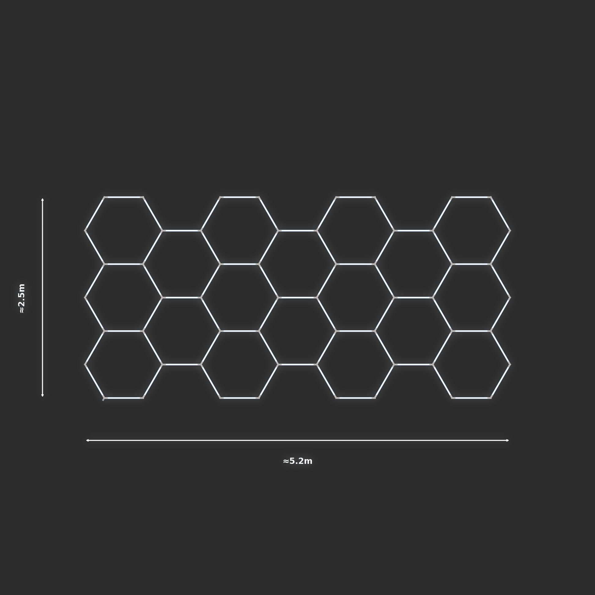 ULTRABEAM LED Light Kit Hex Classic 5.2x2.5m 438W — None