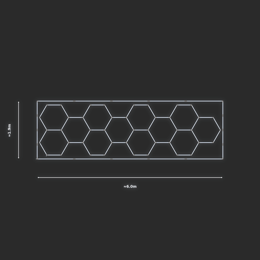 ULTRABEAM LED Light Kit Hex Classic 5.9x1.7m 324W — Cool White