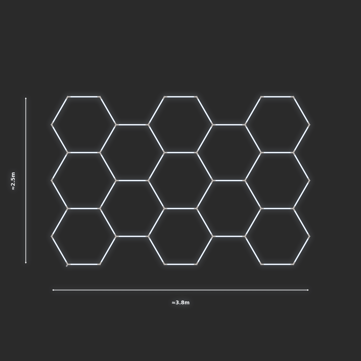 ULTRABEAM LED Light Kit Hex Classic 3.8x2.5m 324W — None