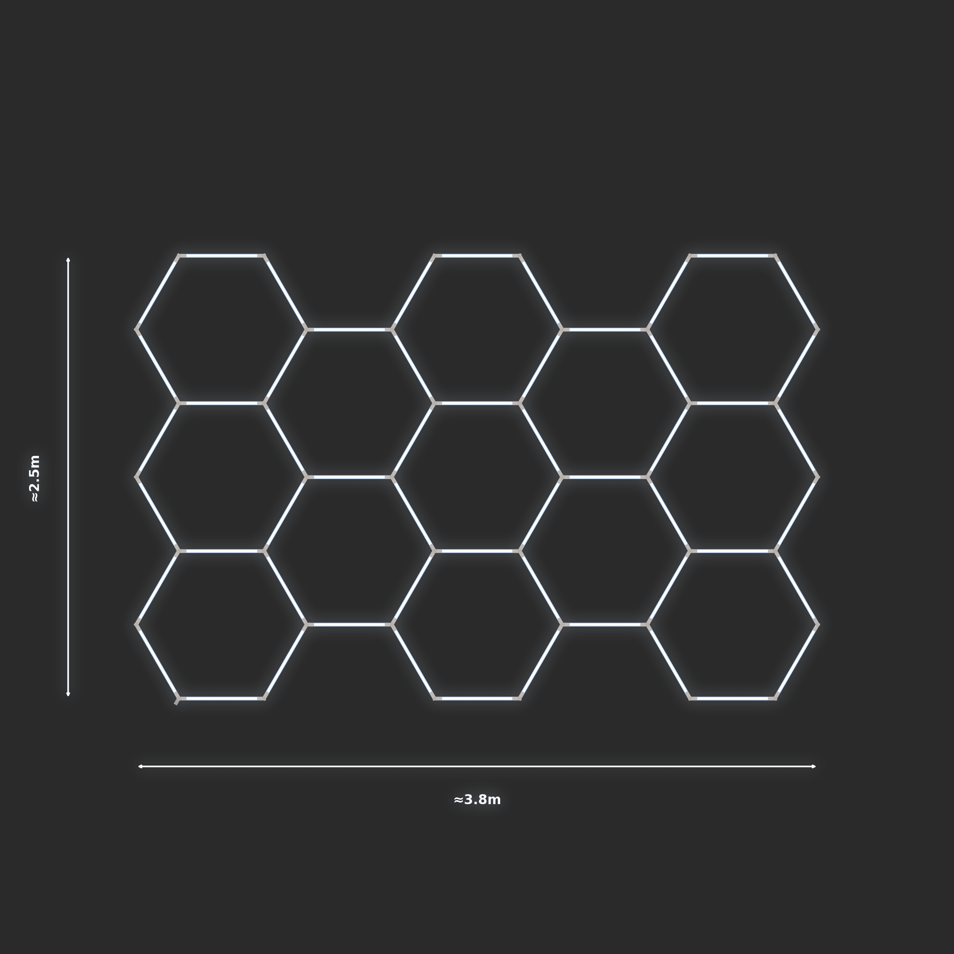 ULTRABEAM LED Light Kit Hex Classic 3.8x2.5m 324W — None