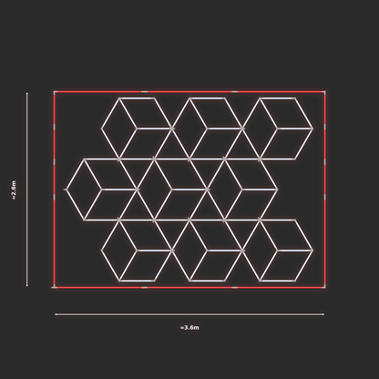 ULTRABEAM LED Light Kit Diamond Rhombus 2.5x3.3m 486W — Red