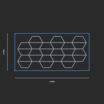 ULTRABEAM LED Light Kit Hex Vertical 2.1x4.5m 450W — Blue