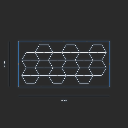 ULTRABEAM LED Light Kit Hex Vertical 2.1x4.5m 450W — Blue